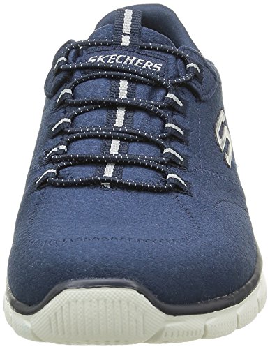 Skechers Women's Sport Empire - Rock Around Relaxed Fit Fashion Sneaker, Navy, 5 B(M) US