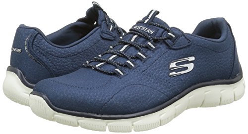 Skechers Women's Sport Empire - Rock Around Relaxed Fit Fashion Sneaker, Navy, 5 B(M) US