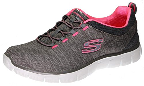 Skechers Empire Mine All Mine Women's Fashion Sneakers, Charcoal/Coral 9 US