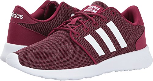 adidas Women's CloudfoamQT Racer Xpressive-Contemporary CloudfoamRunning Sneakers Shoess, Mystery Ruby/White/Black, (8 M US)