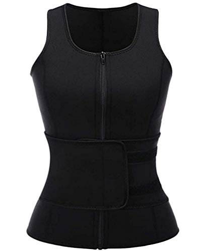 HOPLYNN Sweat Vest for Women, Neoprene Sauna Waist Trainer Vest for Weight Loss Women Belt Black XL