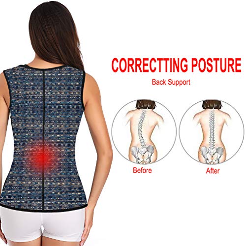 HOPLYNN Sauna Sweat Vest Waist Trainer Corset Trimmer Shaper Belt for Women, Neoprene Waist Cincher Stomach Tummy Shaper Floral XX-Large