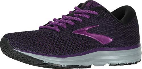 Brooks Womens Revel 2 Running Shoe - Black/Purple/Grey - B - 6.5