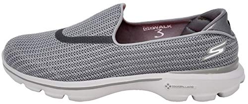 Skechers Performance Women's Go Walk 3 Slip-On Walking Shoe, Grey, 10 M US