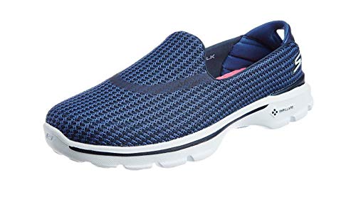 Skechers Performance Women's Go Walk 3 Slip-On Walking Shoe, Navy/Blue, 10 M US
