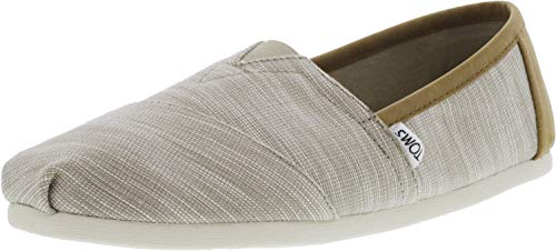 TOMS Men's Classic Chambray Oxford Tan Trim Ankle-High Canvas Slip-On Shoes - 11.5M