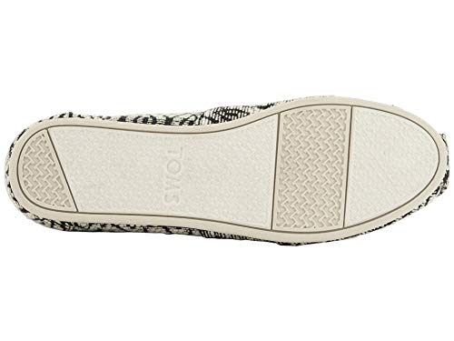 TOMS womens Alpargata flats shoes, Black Diamond Woven Rope, 6 US