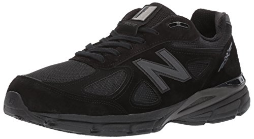 New Balance Men's Made 990 V4 Sneaker, Black/Grey, 10.5 2E US