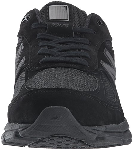 New Balance Men's Made 990 V4 Sneaker, Black/Grey, 10.5 2E US