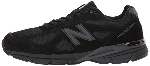 New Balance Men's Made 990 V4 Sneaker, Black/Grey, 10.5 2E US