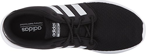 adidas Women's CloudfoamQT Racer Xpressive-Contemporary CloudfoamRunning Sneakers Shoes, black/white/carbon, 11 M US