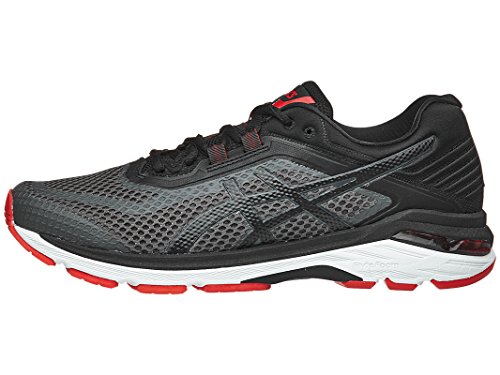 ASICS Men's GT-2000 6 Running Shoe, Dark Grey/Black/Red, 8 M US