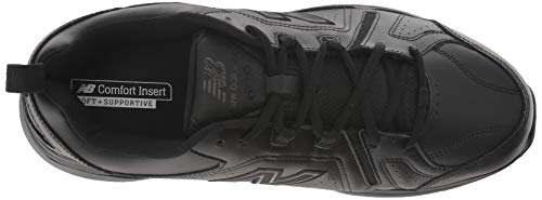 New Balance Men's 608 V5 Casual Comfort Cross Trainer, Black/Black, 13