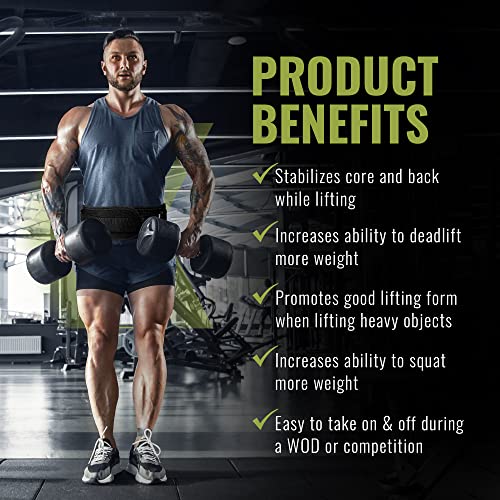 Fire Team Fit Weight Lifting Belt for Men and Women, 6 Inch, Bodybuilding & Fitness Back Support for Cross Training Workout, Squats, Lunges (30" - 34" Around Navel, Small, Camo)