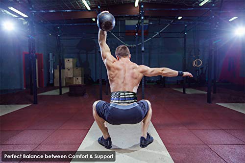 Fire Team Fit Weightlifting Belts, Weight Belt, Weight Lifting Belt for Men and Women, 6 Inch, Back Support for Lifting, Squat and Deadlifting Belt (Stars, 32" - 38" Around Navel, Medium)