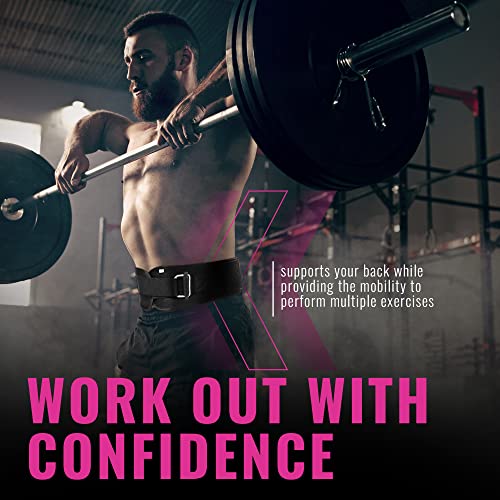 Fire Team Fit Weight Lifting Belt for Men and Women, 6 Inch, Bodybuilding & Fitness Back Support for Cross Training Workout, Squats, Lunges (27" - 32" Around Navel, X-Small, Pink Camo)