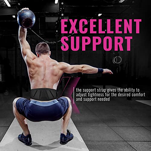 Fire Team Fit Weight Lifting Belt for Men and Women, 6 Inch, Bodybuilding & Fitness Back Support for Cross Training Workout, Squats, Lunges (27" - 32" Around Navel, X-Small, Pink Camo)