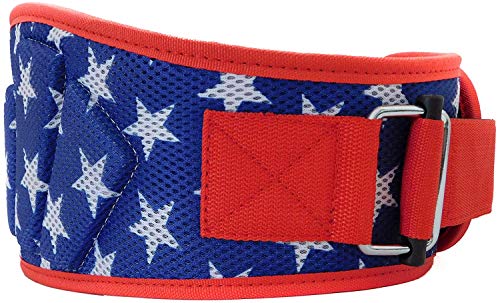 Fire Team Fit Weightlifting Belts, Weight Belt, Weight Lifting Belt for Men and Women, 6 Inch, Back Support for Lifting, Squat and Deadlifting Belt (Stars, 32" - 38" Around Navel, Medium)