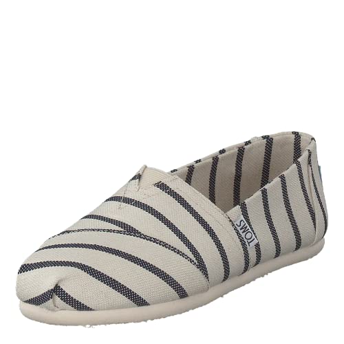 TOMS Womens Alpargata Oxford, White, 6