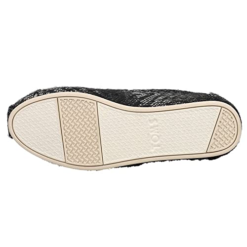 Toms Women's Classic Wool Grey/Black Textured Low Top Flat Shoe - 6M