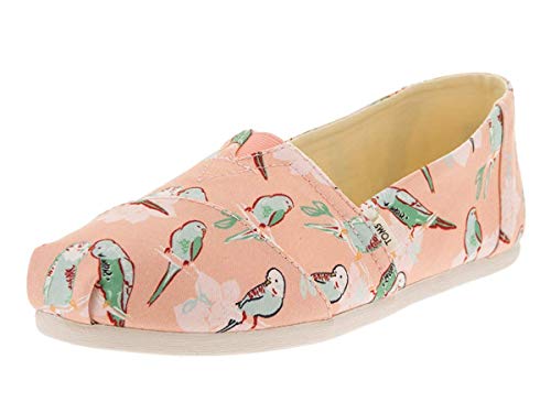 TOMS mens Alpargata fashion sneakers, Coral Pink Kissy Birds, 6 US