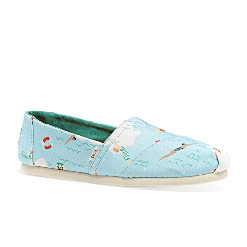 TOMS Women's Alpargata Espadrille, Size: 6 B(M) US, Color: Blue Glow Swimmers