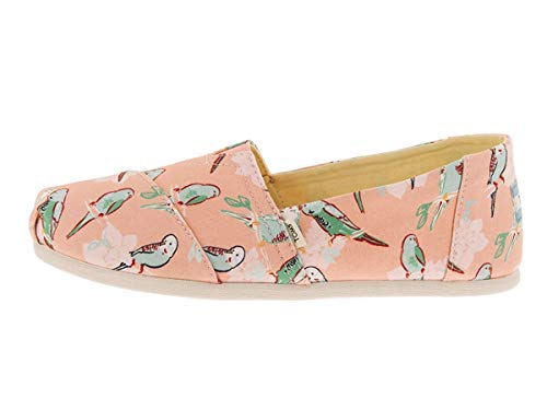 TOMS mens Alpargata fashion sneakers, Coral Pink Kissy Birds, 6 US