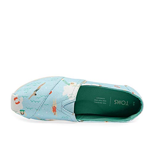 TOMS Women's Alpargata Espadrille, Size: 6 B(M) US, Color: Blue Glow Swimmers