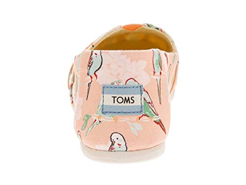TOMS mens Alpargata fashion sneakers, Coral Pink Kissy Birds, 6 US