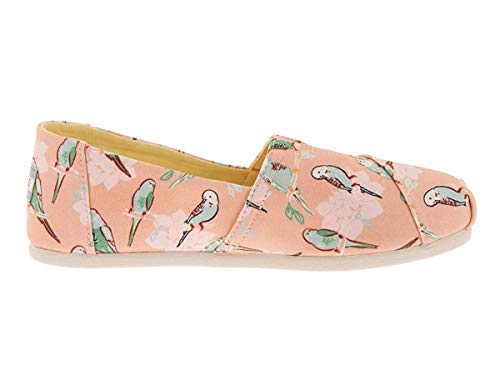 TOMS mens Alpargata fashion sneakers, Coral Pink Kissy Birds, 6 US