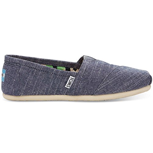 Toms Womens Classic Chambray Blue Chambray Casual Shoe 6.5 Women US