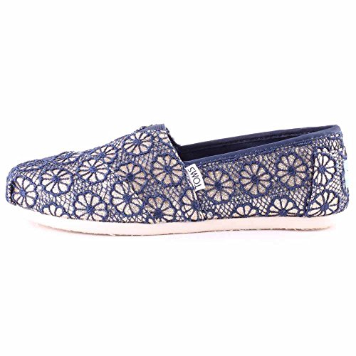 TOMS Women's Gold Navy Crochet Glitter 10006140 (Size: 6)