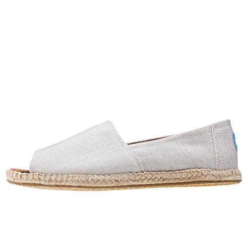 TOMS New Alparagata Open Toe Natural Yarn Dye 6 Womens Shoes