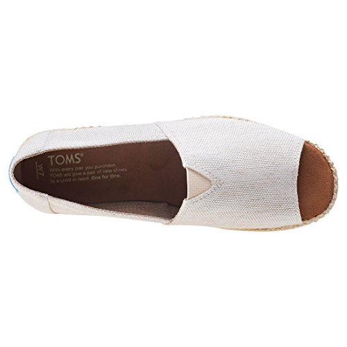TOMS New Alparagata Open Toe Natural Yarn Dye 6 Womens Shoes