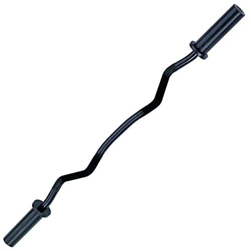 Body-Solid Olympic EZ Curl Bar - 2 Inch: Heavy-Duty Weightlifting Barbell for Bicep, Tricep & Arm Workouts at Home & in The Gym
