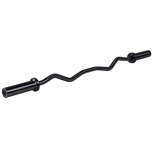 Body-Solid Olympic EZ Curl Bar - 2 Inch: Heavy-Duty Weightlifting Barbell for Bicep, Tricep & Arm Workouts at Home & in The Gym