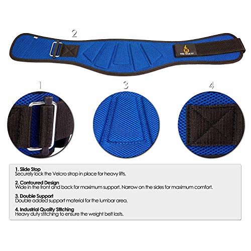 Fire Team Fit Weightlifting Belts, Weight Belt, Weight Lifting Belt for Men and Women, 6 Inch, Back Support for Lifting, Squat and Deadlifting Belt (Stars, 27" - 32" Around Navel, X-Small)