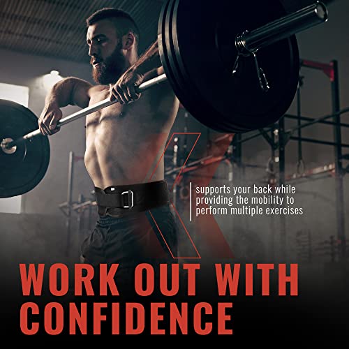 Fire Team Fit Weightlifting Belt, Weight Belt, Weight Lifting Belt for Men and Women, 6 Inch, Back Support for Lifting, Squat and Deadlifting Workout Belt (Star Bar, 27" - 32" Around Navel, X-Small)