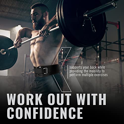 Fire Team Fit Weightlifting Belt, Weight Belt, Weight Lifting Belt for Men and Women, 6 Inch, Back Support for Lifting, Squat and Deadlifting Belt (Grey, 38" - 43" Around Navel, Large)