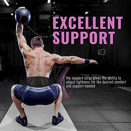 Fire Team Fit Weightlifting Belt, Weight Belt, Weight Lifting Belt for Men and Women, 6 Inch, Back Support for Lifting, Squat and Deadlifting Belt (Pink, 32" - 38" Around Navel, Medium)
