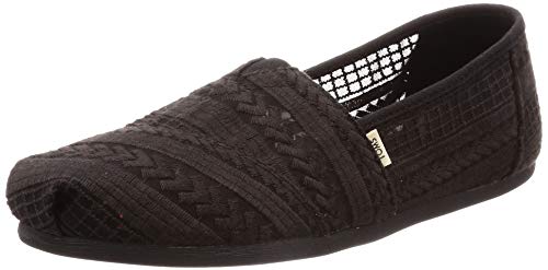 TOMS' Women's Alpergata Slip On Casual Loafer Black 6 Medium US