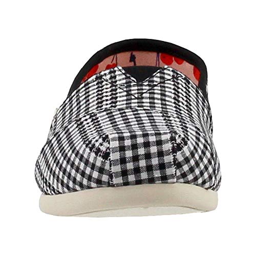 TOMS Women's Alpargata Espadrille, Size: 6 B(M) US, Color: Black Gingham Stripe