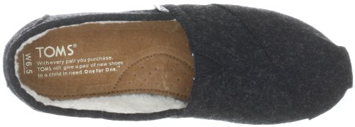 Toms Womens Classic Woolen Black Casual Shoe 6.5 Women US