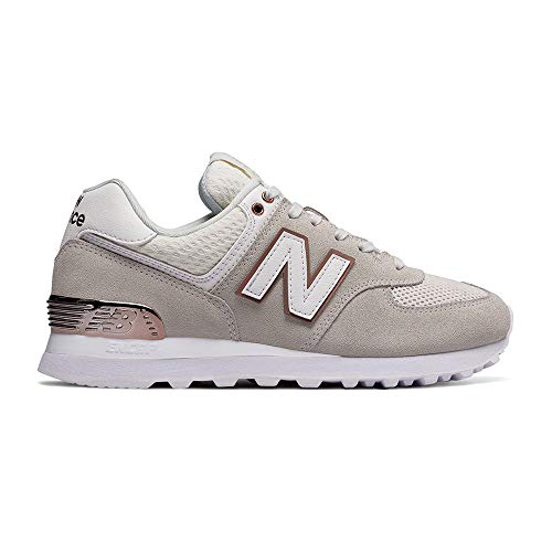New Balance Women's 574 V2 All Day Sneaker, Sea Salt/Rose G, 7.5 B US