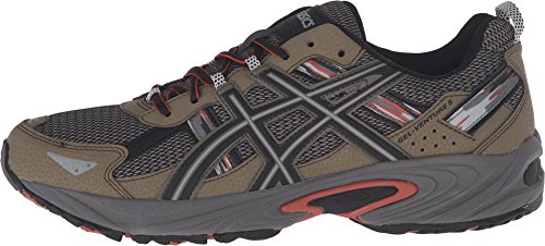 ASICS Men's Gel-Venture 5 Trail Runner, Dusky Green/Black/Cinnamon, 14 M US