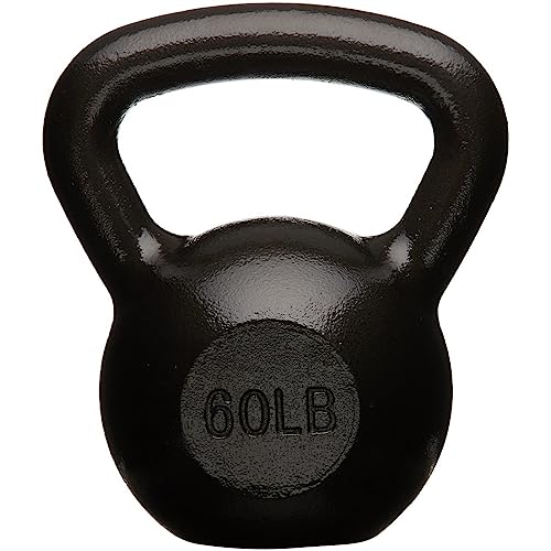 Amazon Basics Cast Iron Kettlebell - 60 Pounds, Black