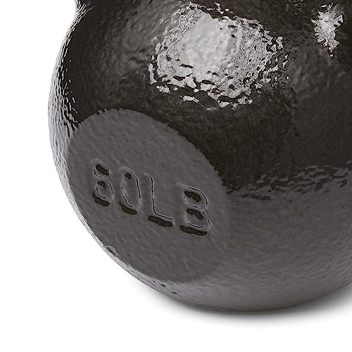 Amazon Basics Cast Iron Kettlebell - 60 Pounds, Black