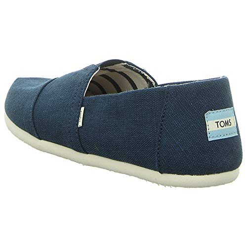 TOMS Women's Alpargata Loafer Flat, Blue Majolica Blue Heritage Canvas, 14
