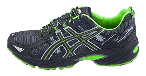ASICS Men's Gel-Venture 5 Running Shoe, 12, Castle Rock/Black/Green Gecko