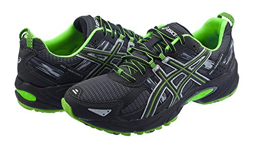 ASICS Men's Gel-Venture 5 Running Shoe, 12, Castle Rock/Black/Green Gecko